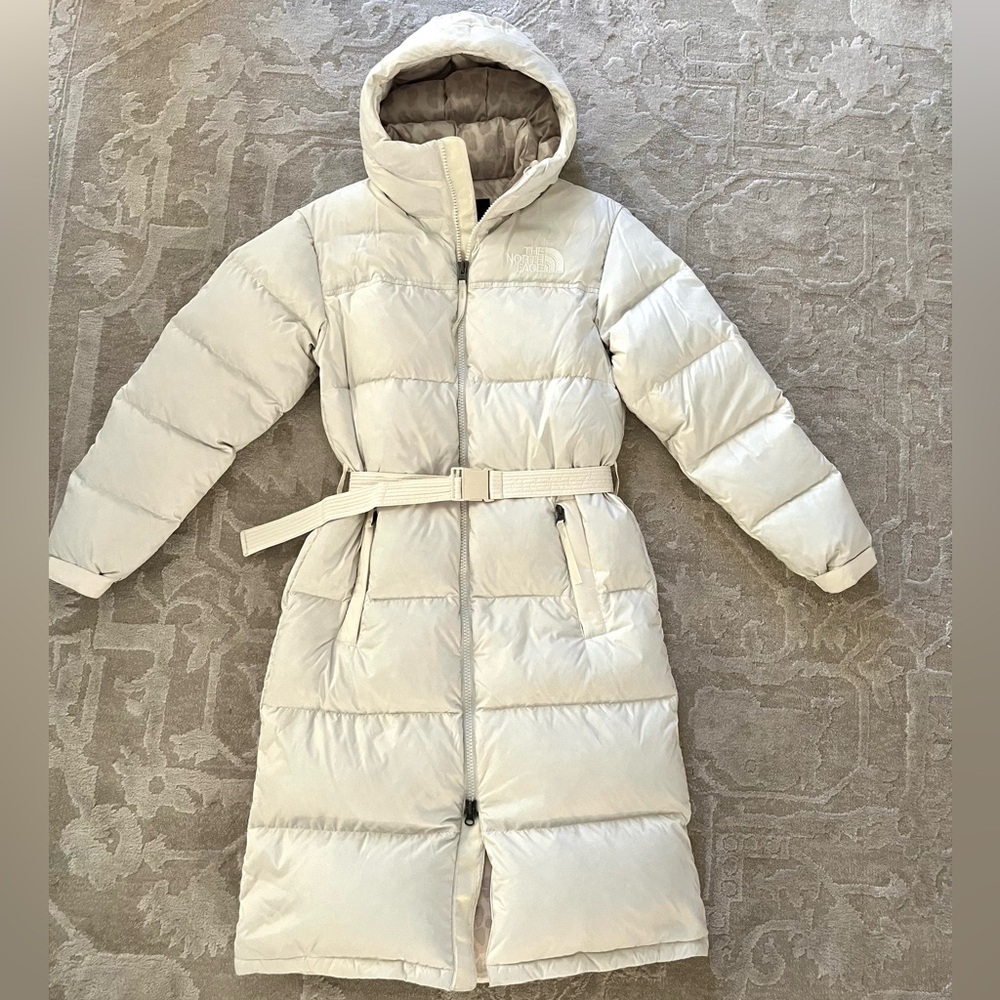 North Face long oversized Parka XS